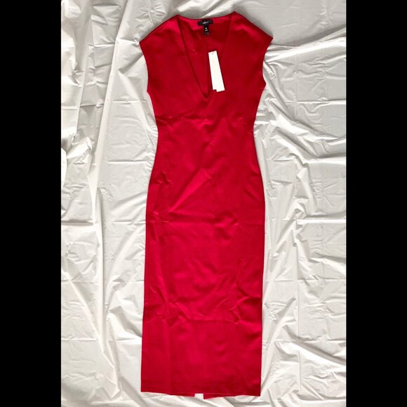 Aqua Red Ponte Dress - Picture 2 of 4